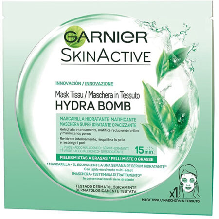 GARNIER HYDRA BOMB Maschera in Tessuto Super Idratante Opacizzante per pelli miste o grasse