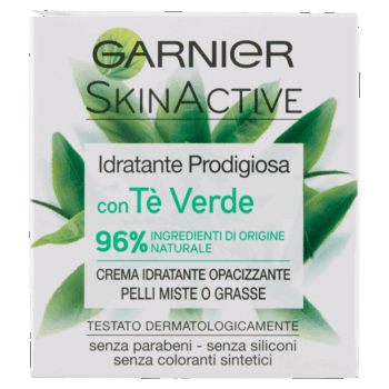 GARNIER Crema Idratante Prodigiosa con Te' verde Per Pelli Grasse 50 ml