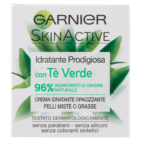 GARNIER Crema Idratante Prodigiosa con Te' verde Per Pelli Grasse 50 ml