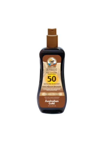 AUSTRALIAN GOLD SPF 50 SPRAY GEL CON BRONZER 237ml