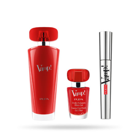 Pupa – KIT Vamp! Eau De Parfum Red 50ml + Vamp! Mascara + Vamp! Smalto