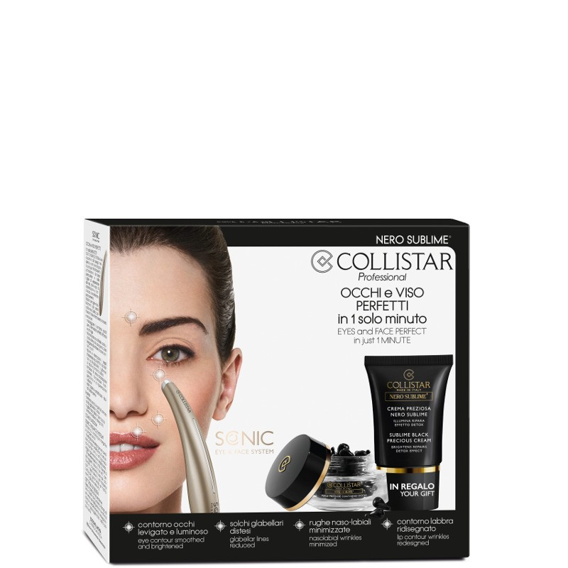Collistar Sonic Eye&Face System Kit Nero Sublime Confezione Viso e Occhi